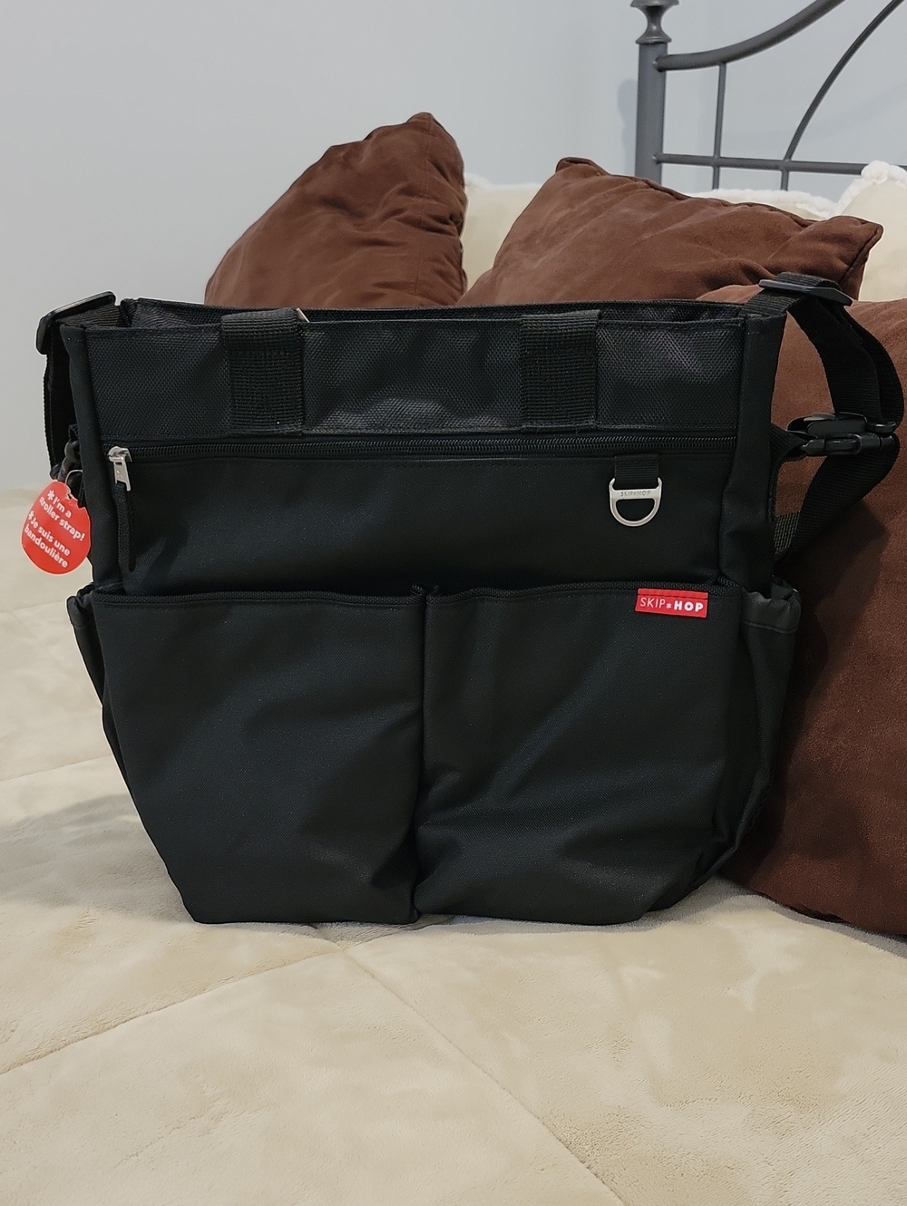 Skip Hop Black Stroller Organizer Tote Bag New